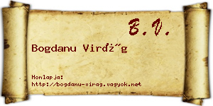 Bogdanu Virág névjegykártya