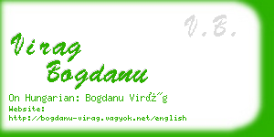 virag bogdanu business card